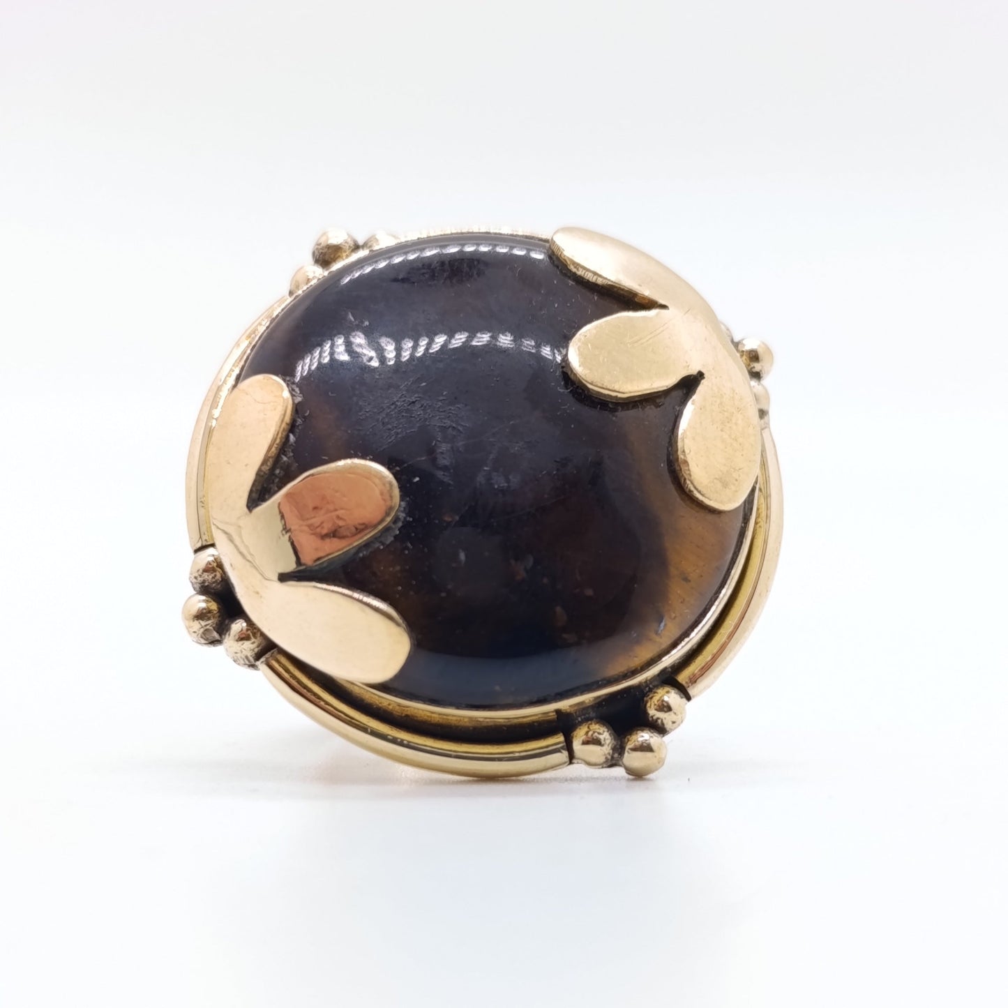 Anillo Ojo de Tigre Flor