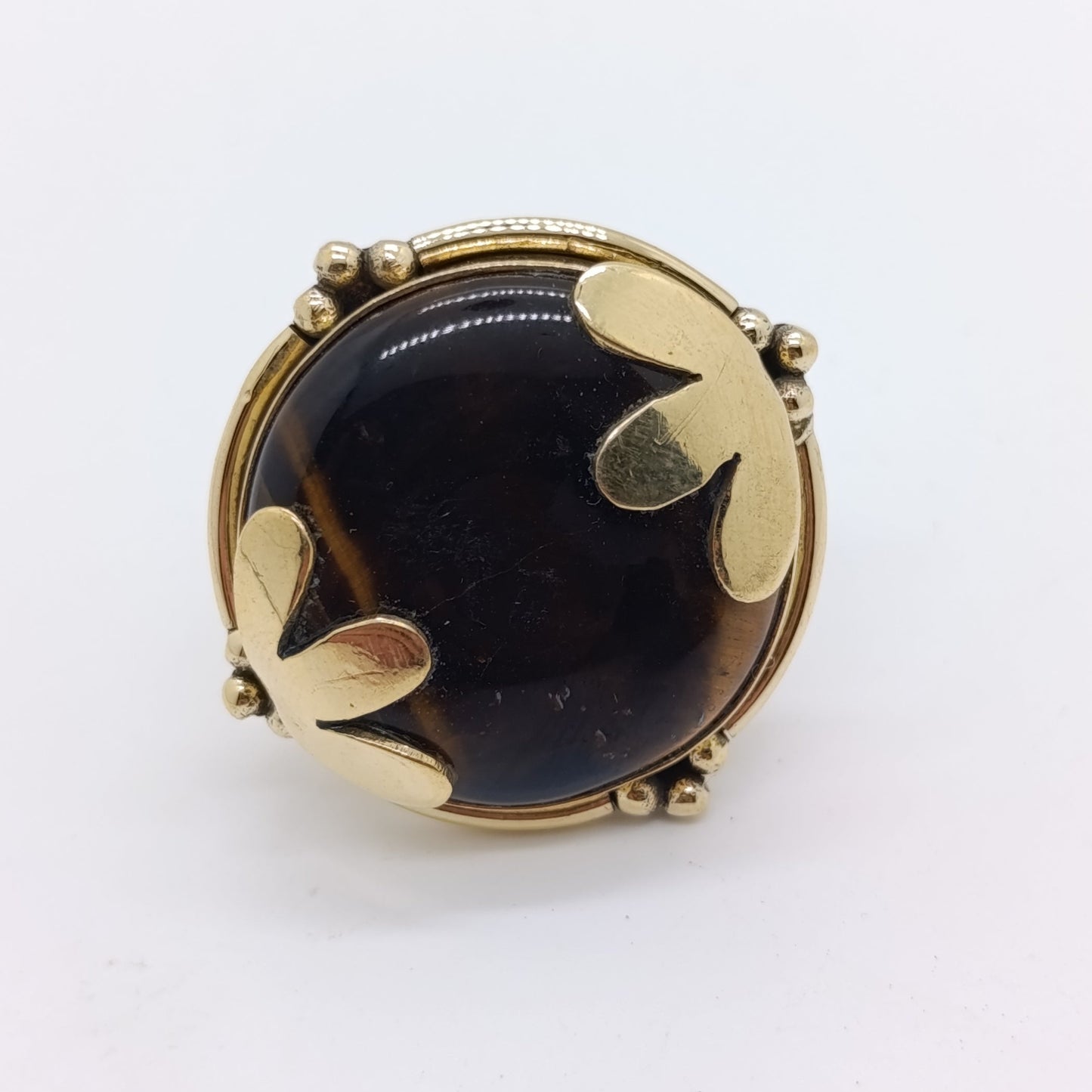 Anillo Ojo de Tigre Flor