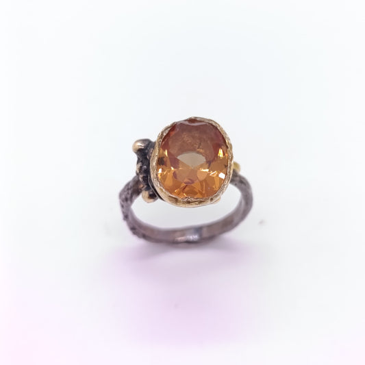 Anillo de Plata con Sultanita Huella Pequeño