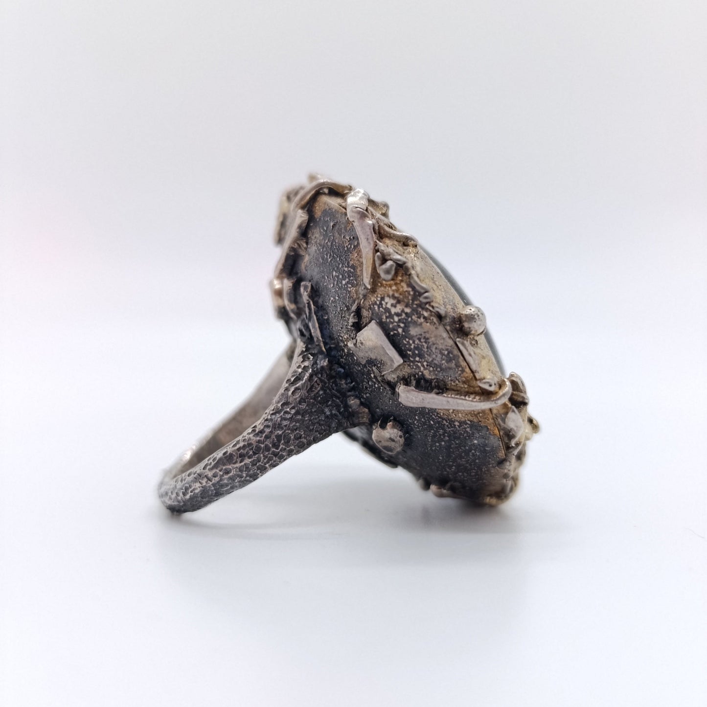 Anillo Redondo Obsidiana