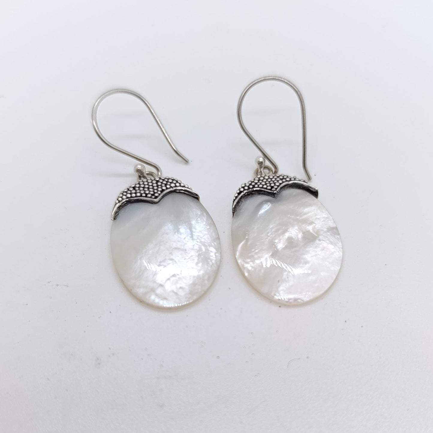 Pendiente Nácar Oval Plata 925