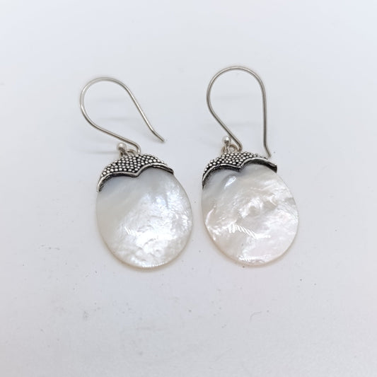 Pendiente Nácar Oval Plata 925