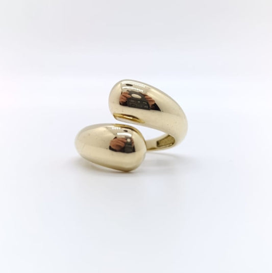 Anillo Double Round Chapado Oro 18k