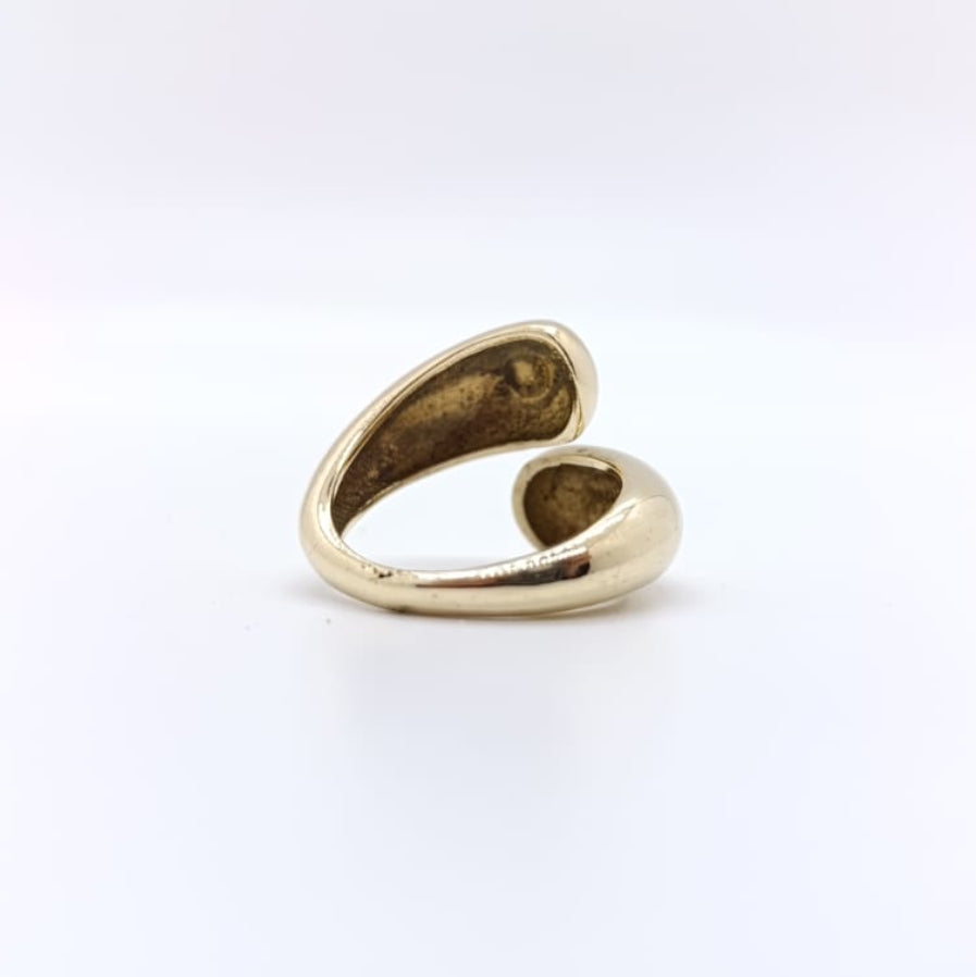 Anillo Double Round Chapado Oro 18k