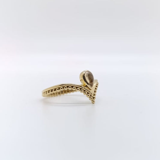 Anillo Punta Chapado Oro 18k