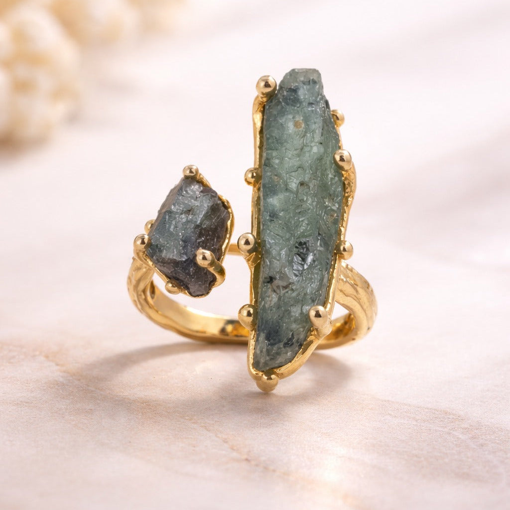 Anillo Turmalina Chapado Oro 18k
