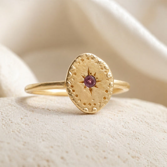 Anillo Estrella de Turmalina