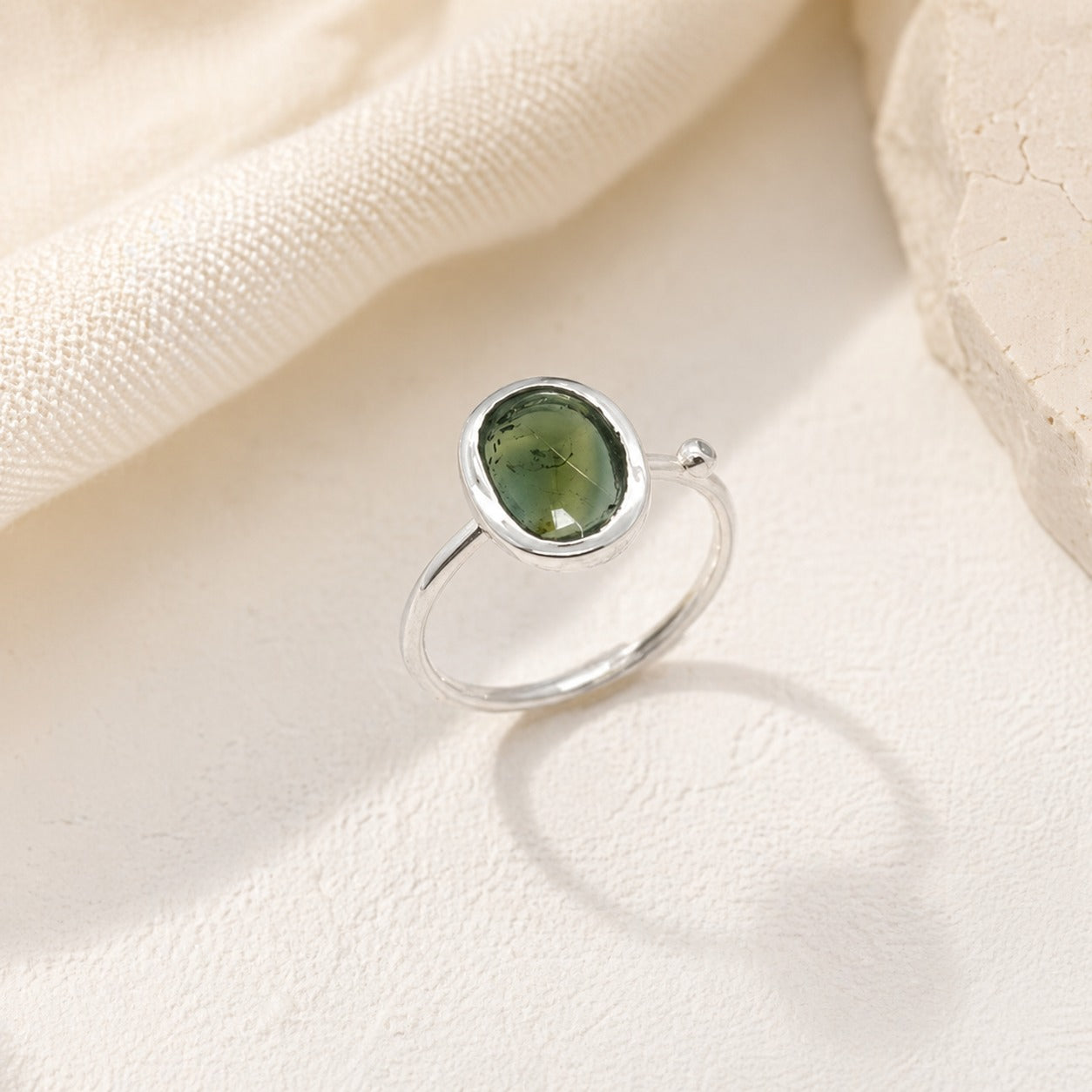 Anillo Turmalina Verdelita