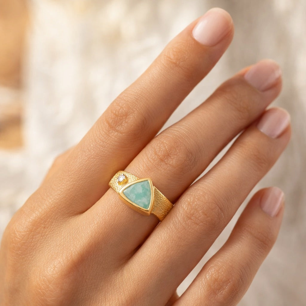Anillo Trillion Gemas Naturales