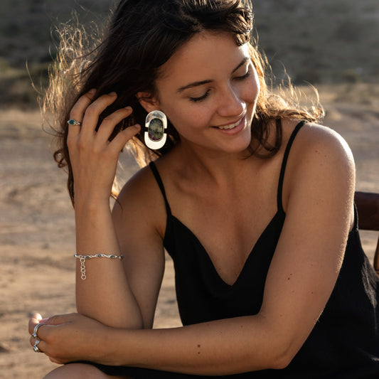 IC: PENDIENTES PLATA ARTESANIA RUBI AFRICANO
