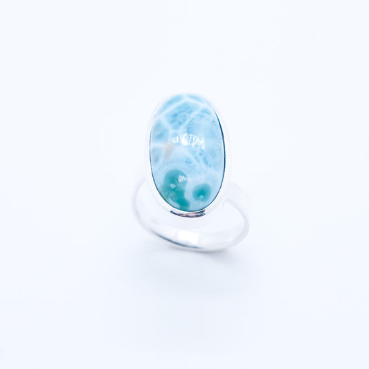 Anillo Cronos Larimar AAA Plata de Ley 925