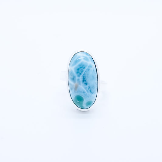 Anillo Cronos Larimar AAA Plata de Ley 925