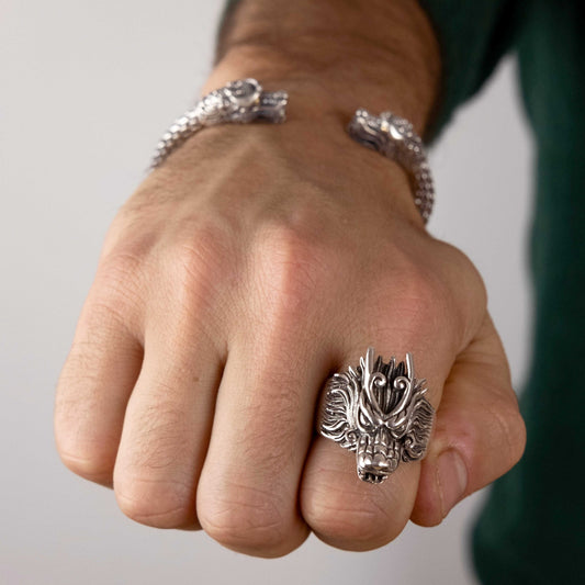 IC: ANILLO PLATA 925 DRAGON 1