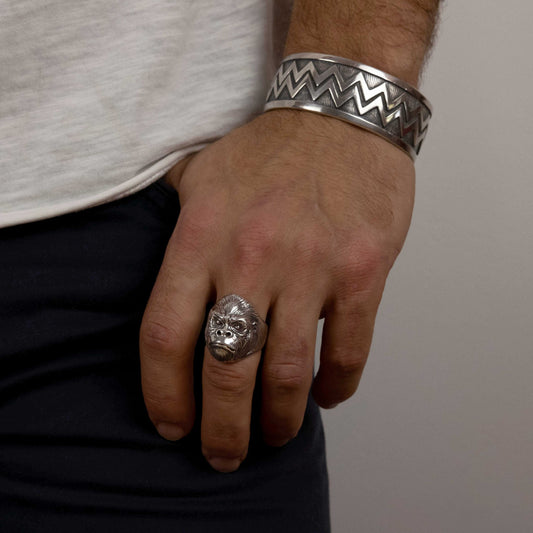 IC: ANILLO PLATA 925 GORILLA 1
