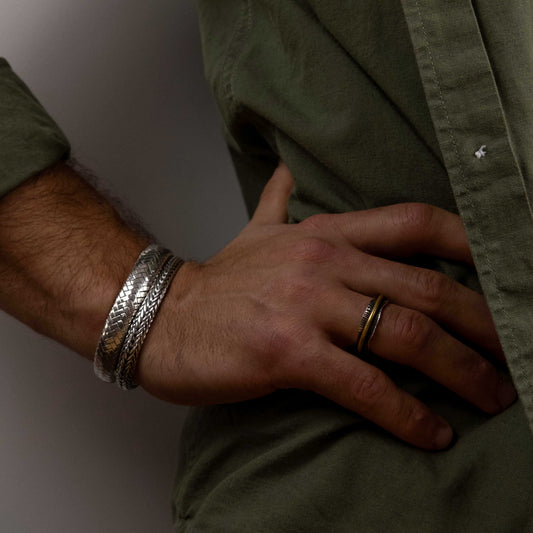 Pulsera Rígida Ben - Plata Luz