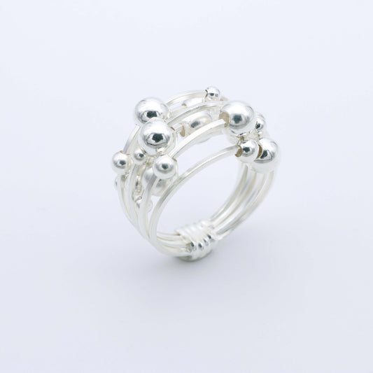 IC: ANILLO PLATA 925 BOLAS JUPITER