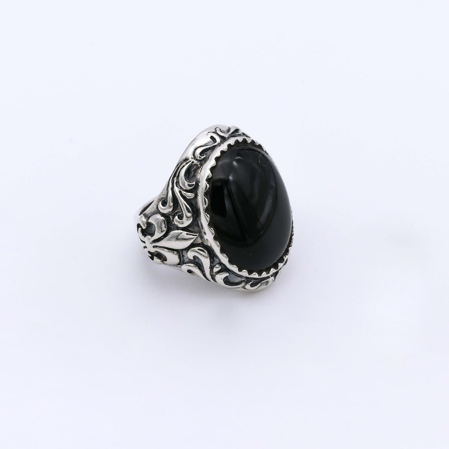 IC: ANILLO PLATA 925 ONIX NEGRO HOMBRE