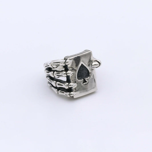 IC: ANILLO PLATA 925 CARTA CORAZONES POKER