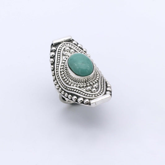 IC: ANILLO PLATA 925 TURQUESA NATURAL