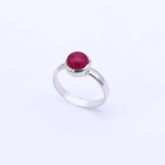 ic: anillo plata malvi rubi