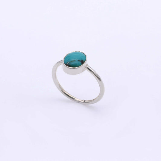 IC: ANILLO PLATA TURQUESA NATURAL