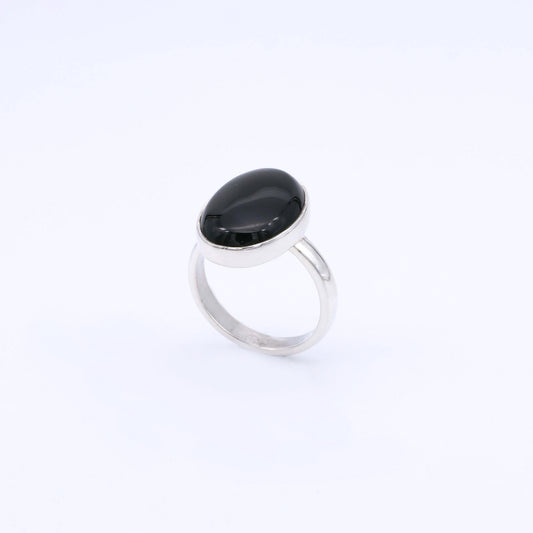 IC: ANILLO PLATA ONIX NEGRO XAMON