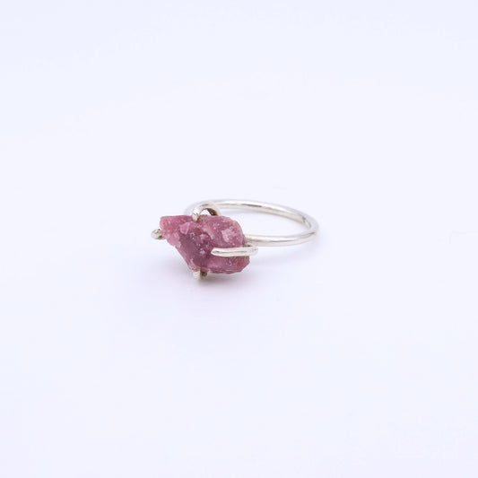 IC: ANILLO PLATA RUBI RUSTICO NOVA