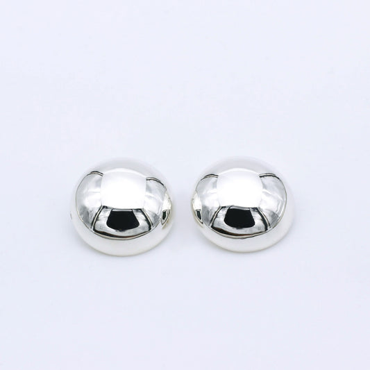 IC: PENDIENTE PLATA CLIP MEDIA BOLA