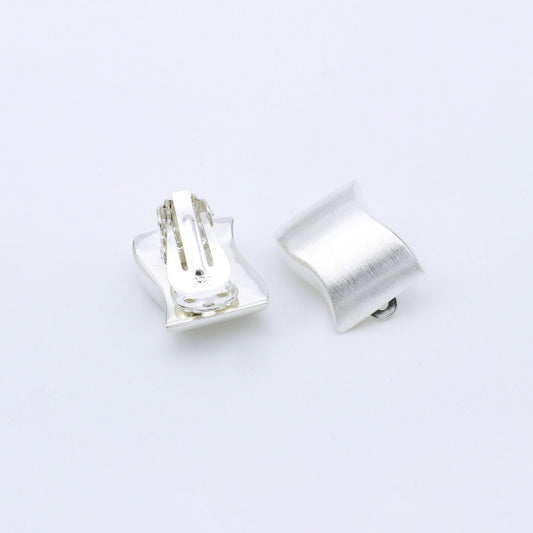 Pendiente Clip Wave - Plata Luz