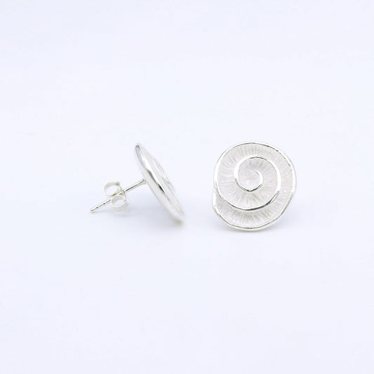 Pendiente Espiral - Plata Luz