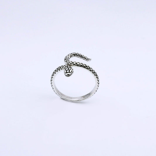 IC: ANILLO PLATA SERPIENTE AJUSTABLE