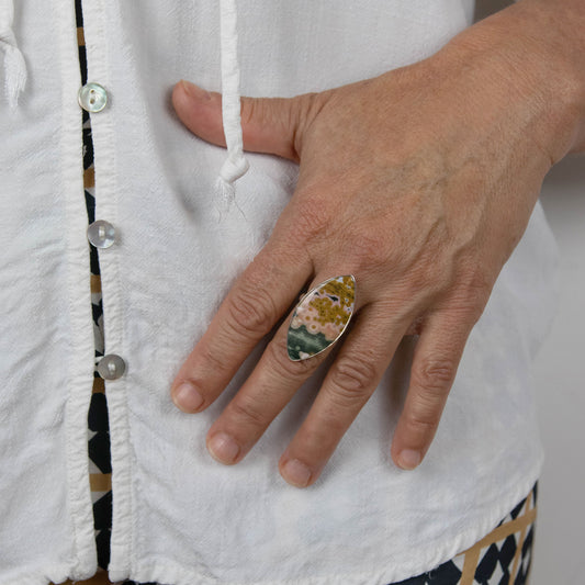 IC: ANILLO PLATA JASPER