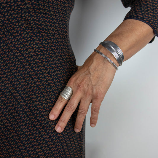 Pulsera Folk - Plata Luz
