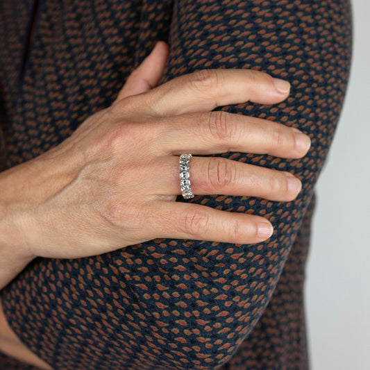 Anillo Mini Skull L - Plata Luz