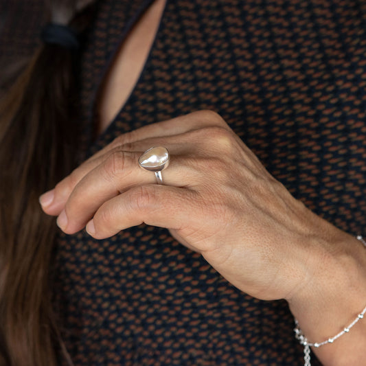 IC: ANILLO PLATA PERLA NATURAL