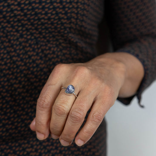 IC: ANILLO PLATA TANZANITA SKY RUSTICO