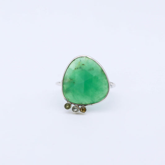 IC: ANILLO PLATA PREHENITA CUARZO 1