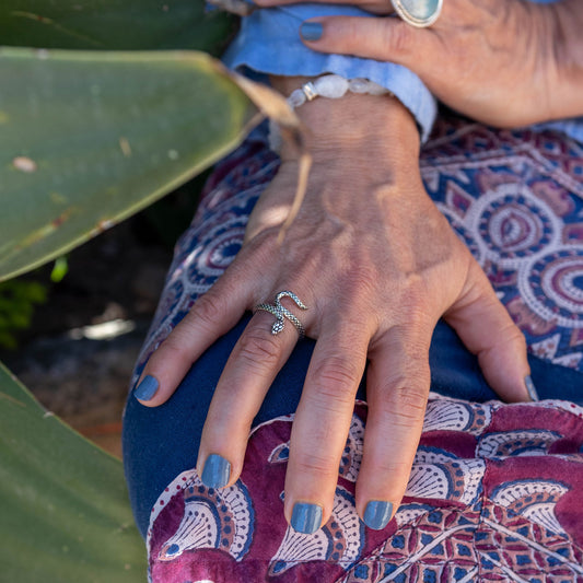 IC: ANILLO PLATA SERPIENTE AJUSTABLE 1