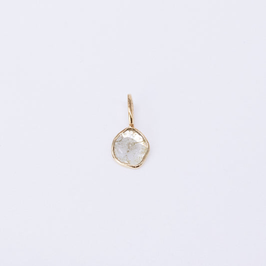 Colgante Viraha Diamante Natural y Plata 925 Chapada en Oro 18k