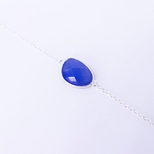 Pulsera Jouska Calcedonia Azul y Plata de Ley 925