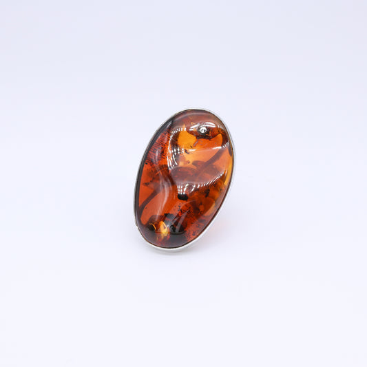 IC: ANILLO PLATA AMBAR ROJO MEXICO ARTESANIA 02