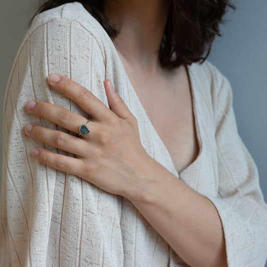 Anillo Rustic Turmalina