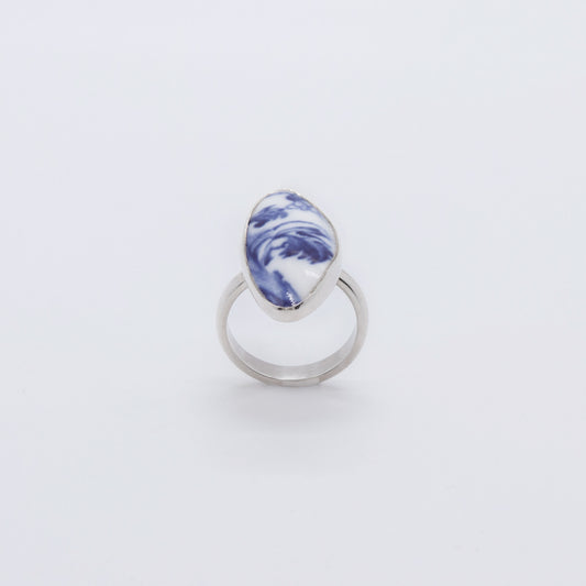 Anillo Karamu Plata Ecológica Cerámica Artesanal Hecho a Mano