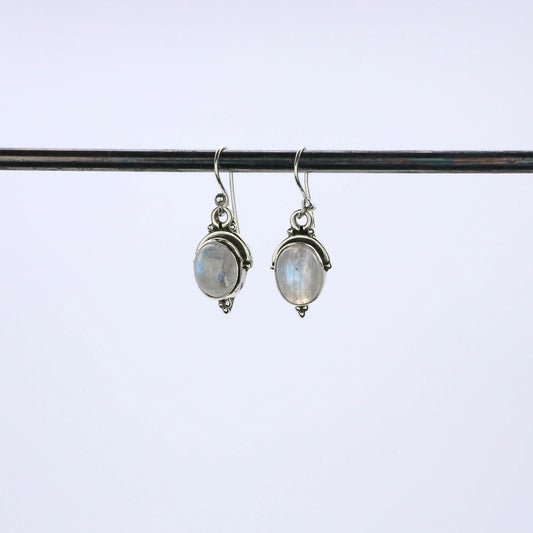 pendiente plata piedra luna natural 1