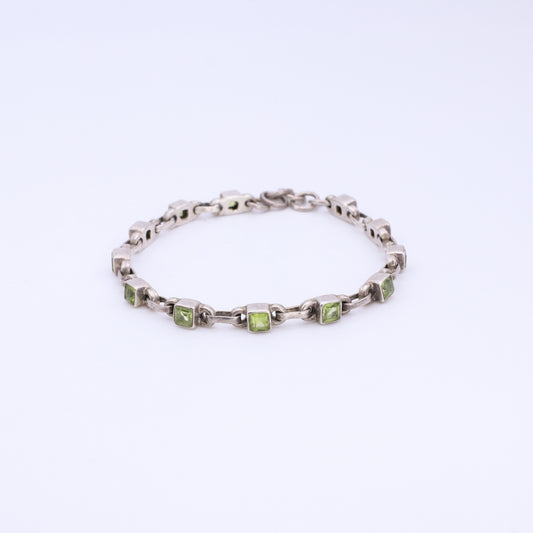 Pulsera Plata Peridoto
