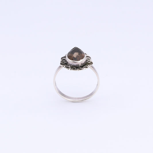 Anillo Plata Cuarzo flor