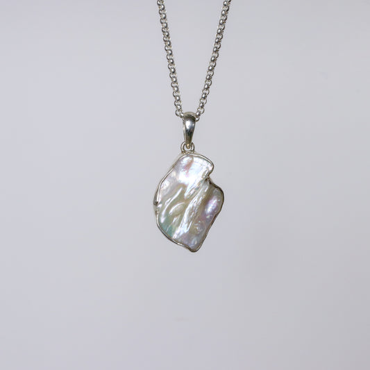 IC: COLGANTE PLATA PERLA BARRACA ARTESANIA