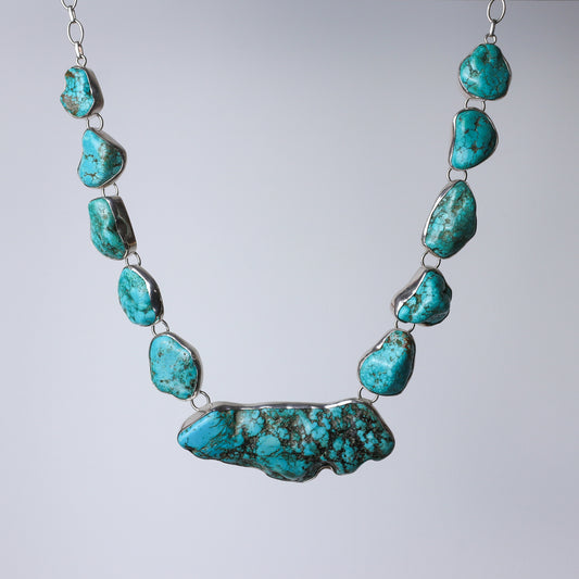 Plata Luz Collar Turquesas Maxi 01