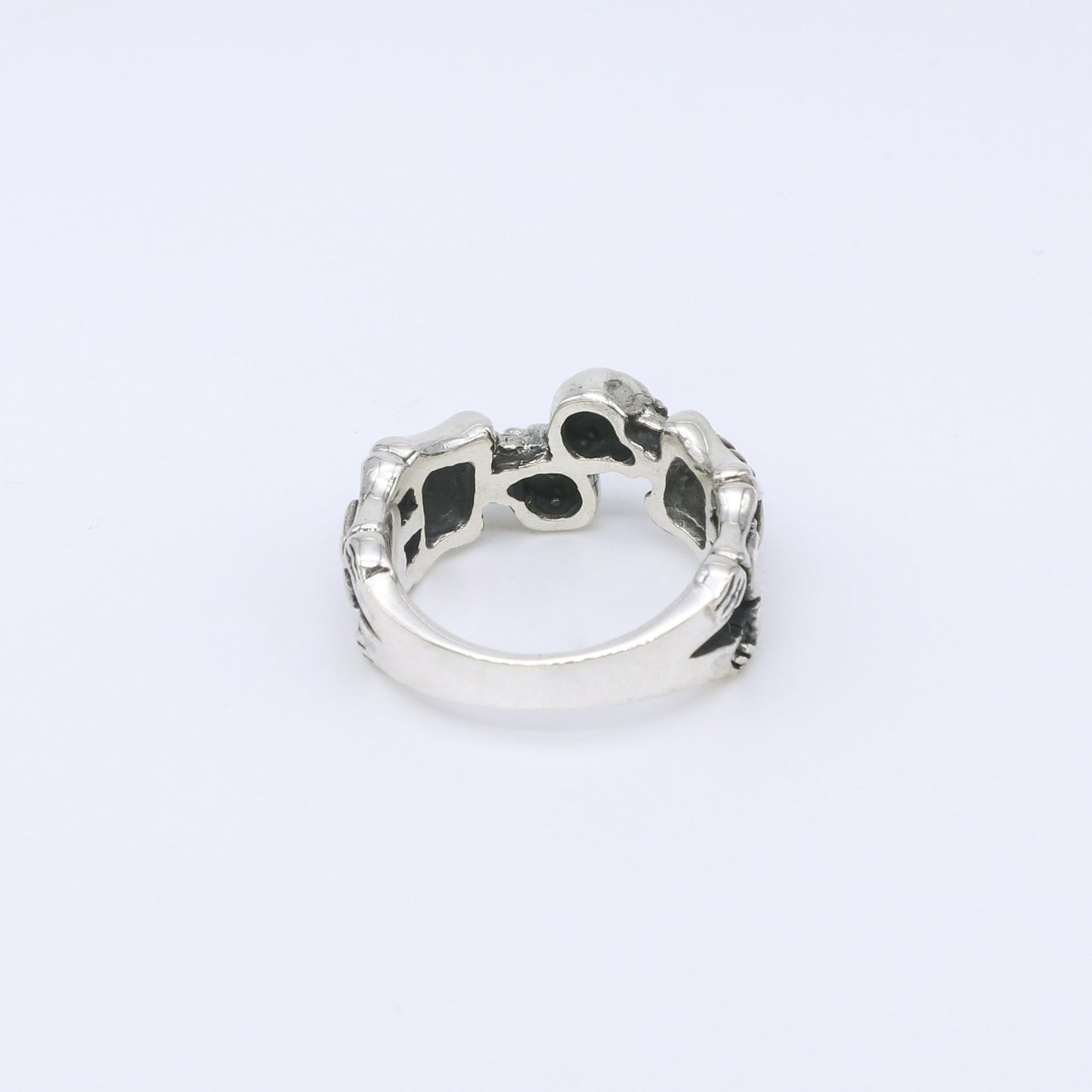 ic: anillo plata de ley calaveras