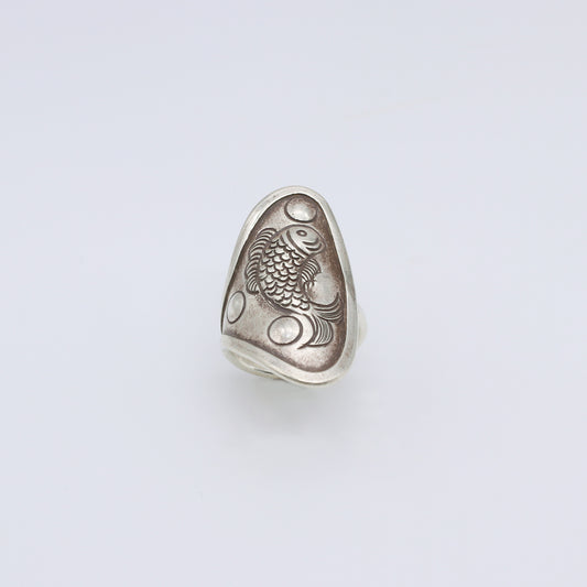 Anillo Plata Pez Koi
